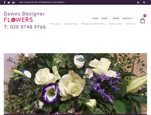 Tablet Screenshot of dawnsdesignerflowers.co.uk